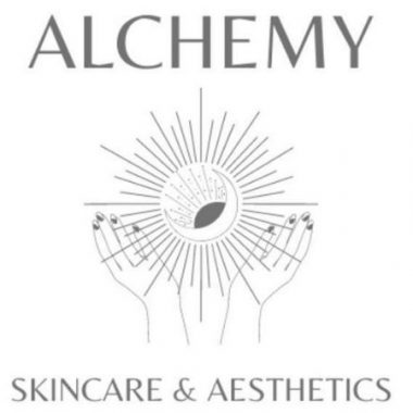 black and white company logo, showing hands holding a moon and sun.