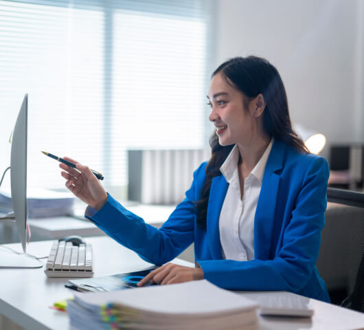 A man working on a laptop