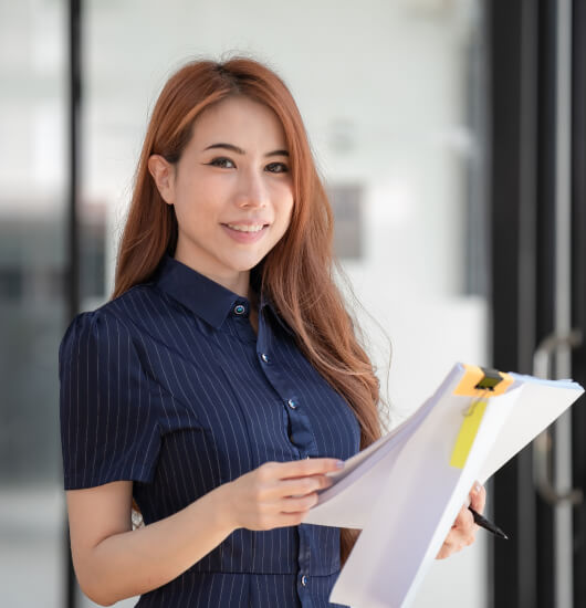 man working with papers
