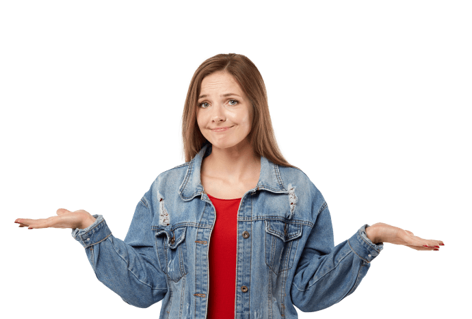 woman standing with her arms out