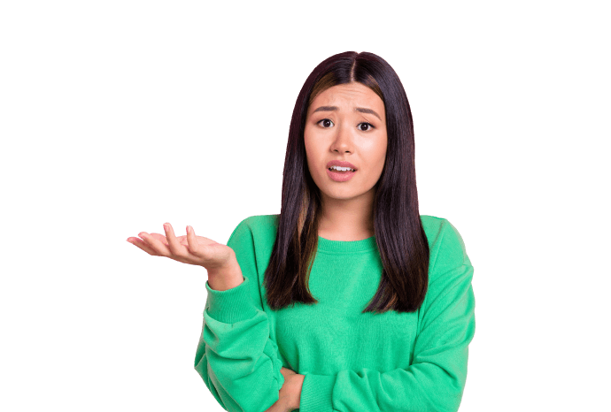 Woman standing with her arms out