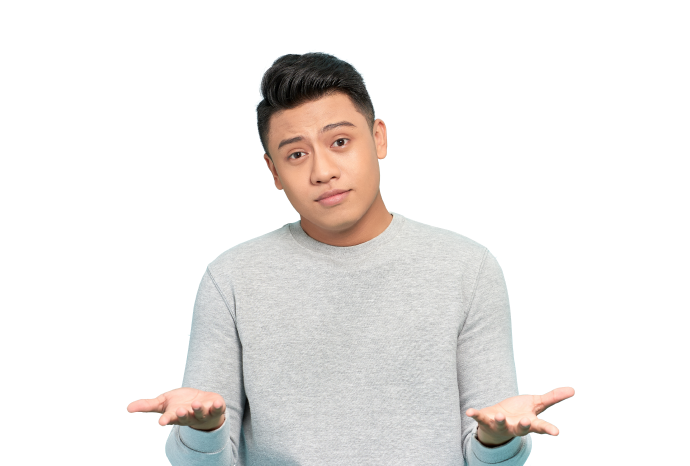 Man standing with his arms up