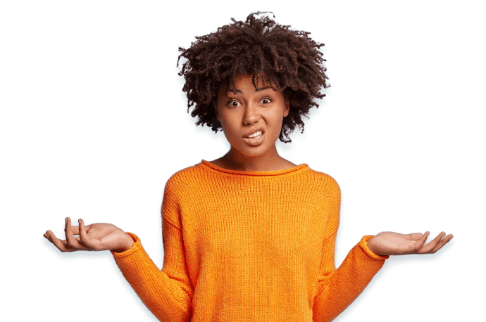 Woman standing with her arms out