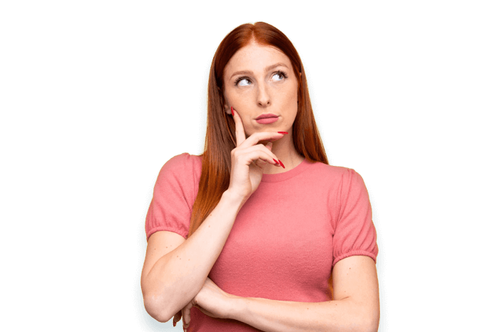 woman thinking with her arms crossed